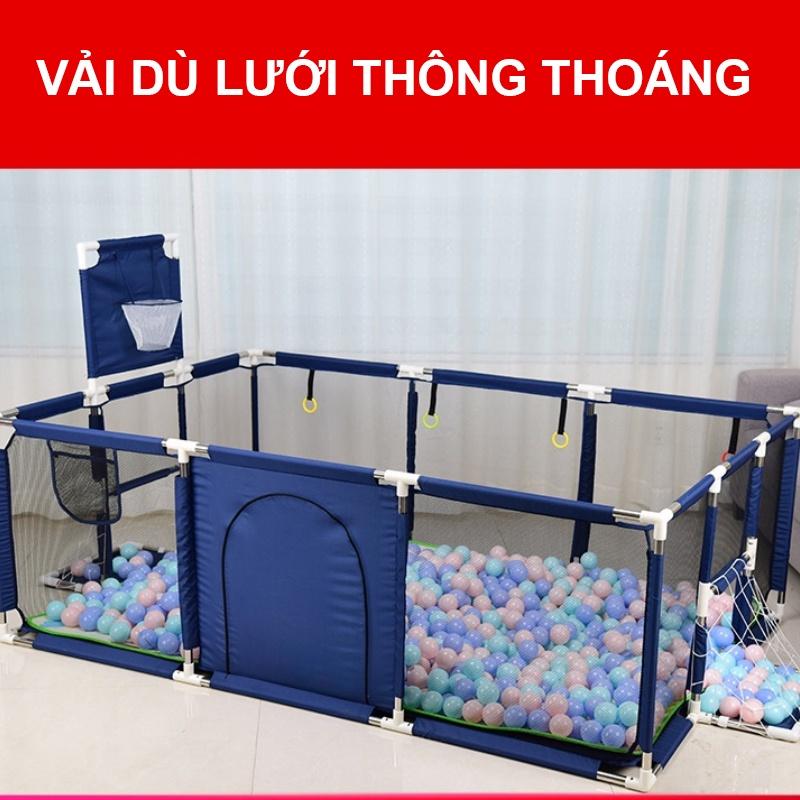 Nhà bóng, quây bóng hình chữ nhật có bóng rổ cho bé 1m2x2m3 