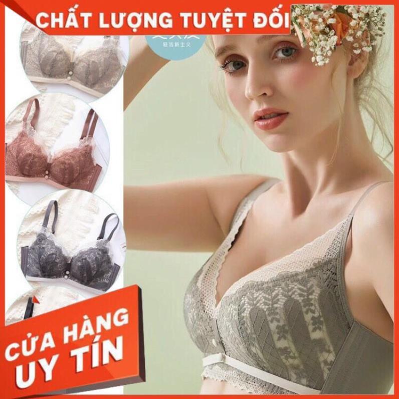 Bộ Đồ Lót Nữ Đệm Dày Thông Hơi Không Gọng Phối Ren Cao Cấp 655