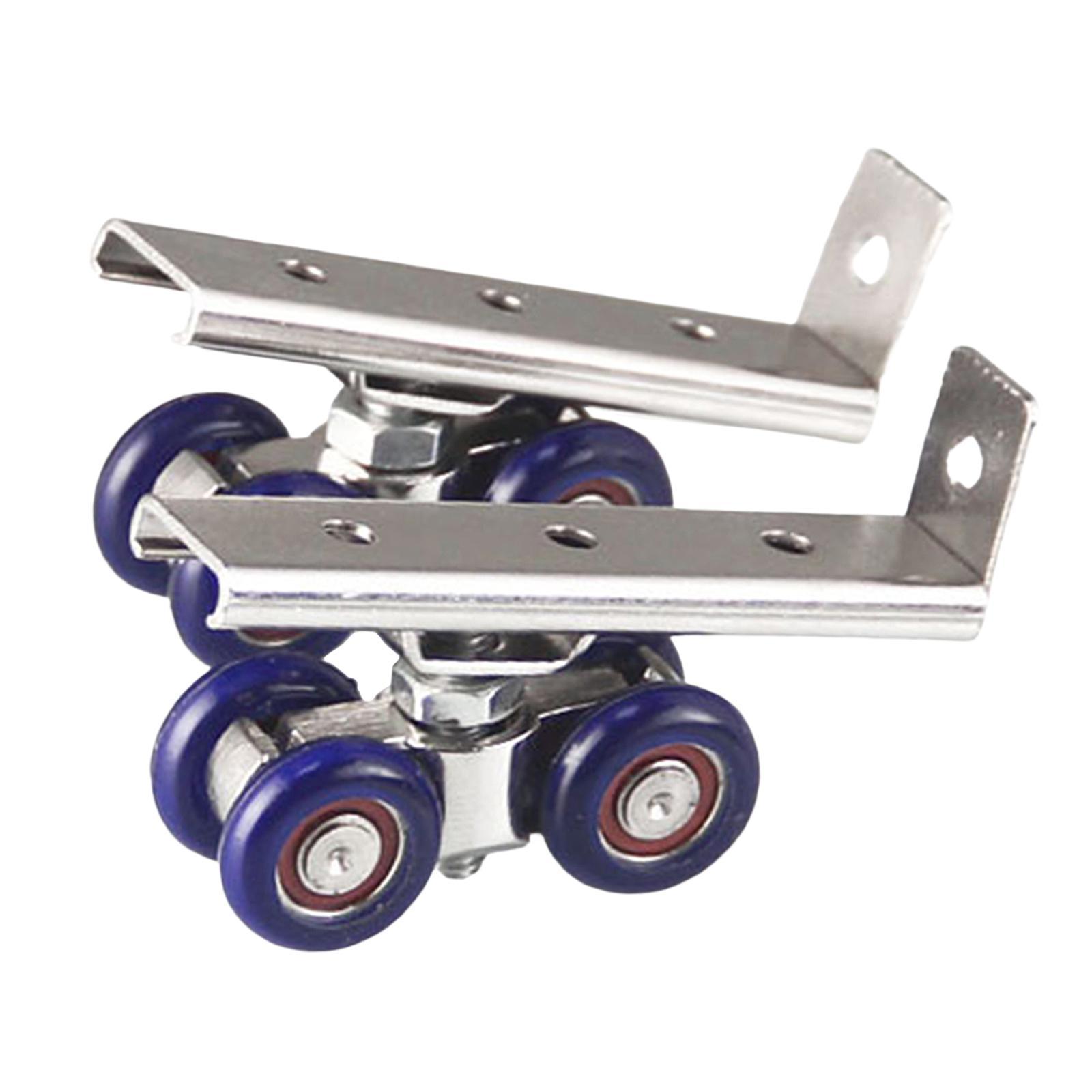2 Pieces Sliding Door Roller Wood Hanging Wheel Easy Installation Roller Trolley Alloy Door Hardware Kitchen Door Pulley Sliding Doors Wheel