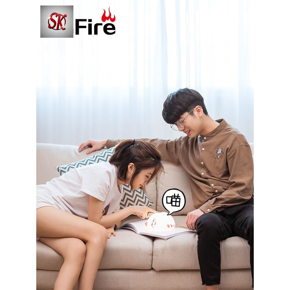 (CÓ REMOTE) ĐÈN NGỦ HÌNH MÈO SILICON DỄ THƯƠNG -ĐÈN DÀNH CHO CẶP ĐÔI YÊU NHAU VALENTINE, 8/3