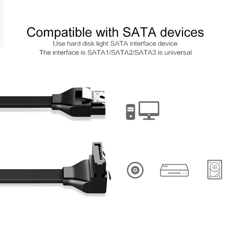 Cáp SATA 3.0 Sang Ổ Đĩa Cứng SSD HDD Sata 3 Thẳng Góc Phải Cho Asus MSI Gigabyte Bo Mạch Chủ cáp Tốc Độ Cao