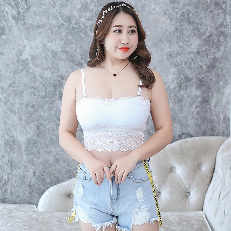 Áo Bra Ren Cup Ngực Áo Ống Bigsize 50-85Kg