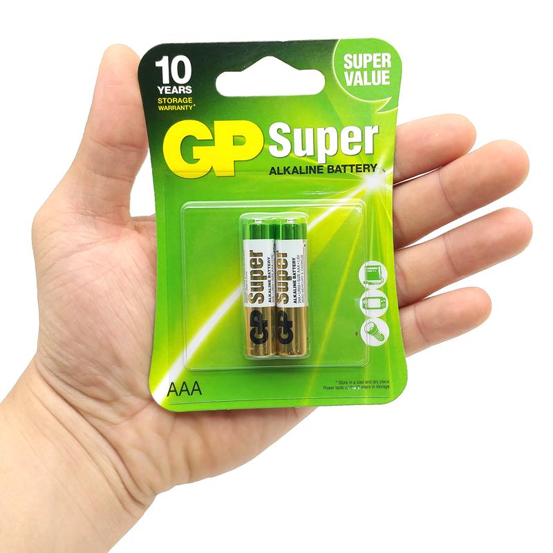 Vỉ 2 Pin Đũa GP Super Alkaline Battery AAA 1.5V - GP 24A-2U2