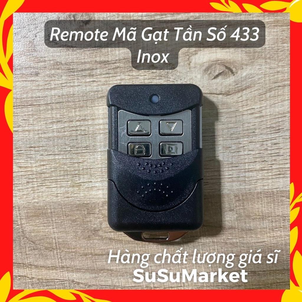 Remote cửa cuốn MÃ GẠT 433Mhz | Mạch chuẩn Loại 1 | Nút Inox sóng xa |