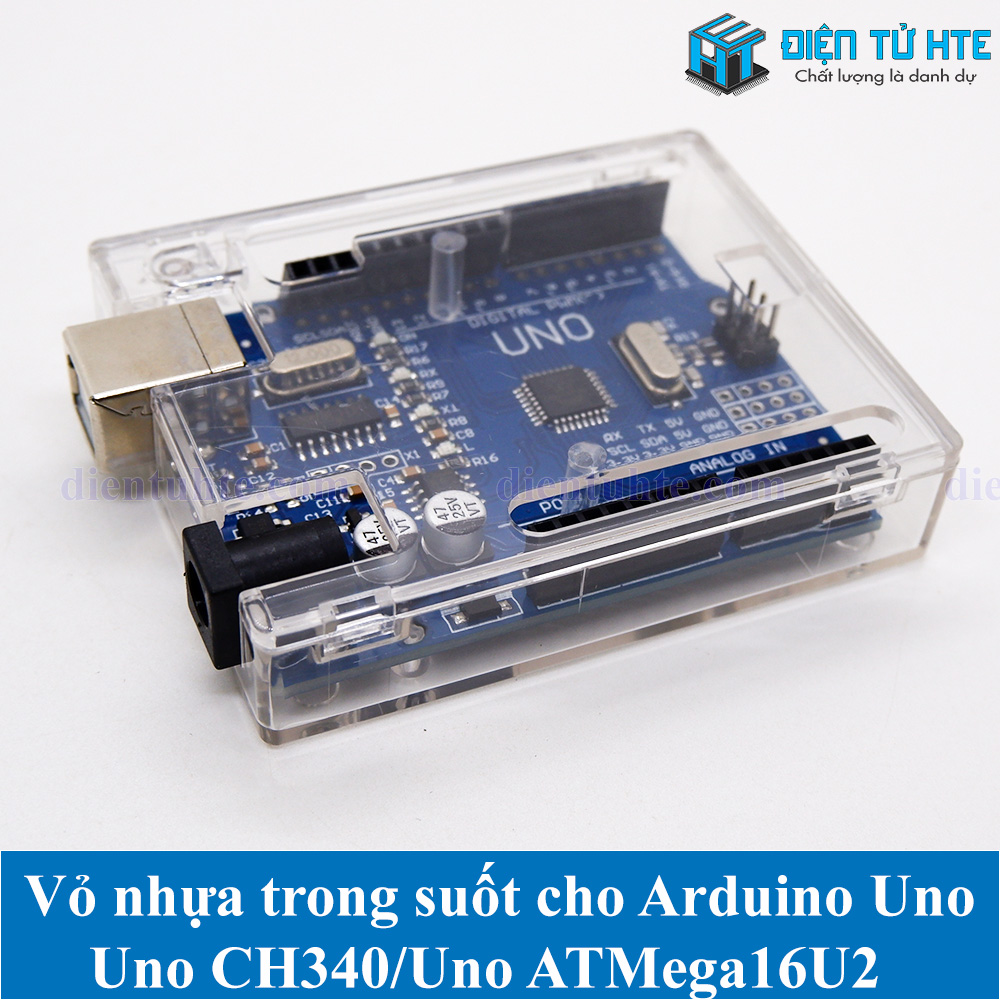 Vỏ hộp bảo vệ cho mạch Arduino Uno R3 nhựa trong suốt