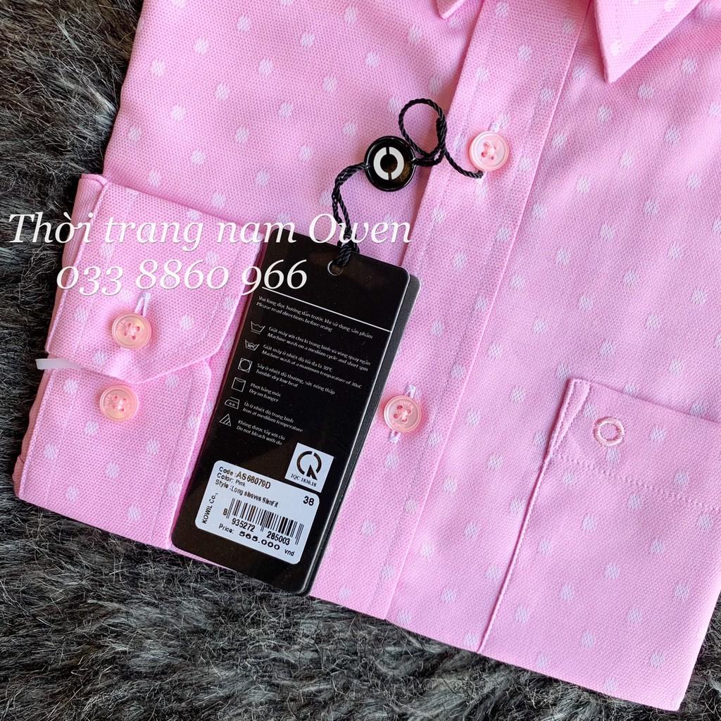 OWEN - Áo sơ mi dài tay Owen Slimfit vải sợi tre màu hồng nhạt 68079 - Áo sơ mi nam