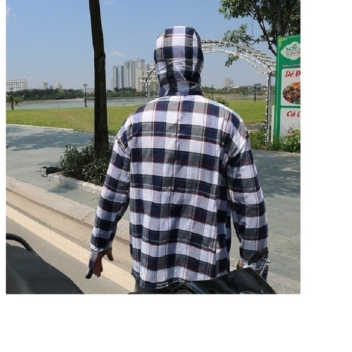 Áo chống nắng họa tiết KẺ KARO cho nam, thời trang tiện lợi