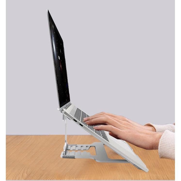 Giá đỡ laptop nhôm tản nhiệt có thể gấp gọn SE-S35 kích thước lớn, 5 mức điều chỉnh.