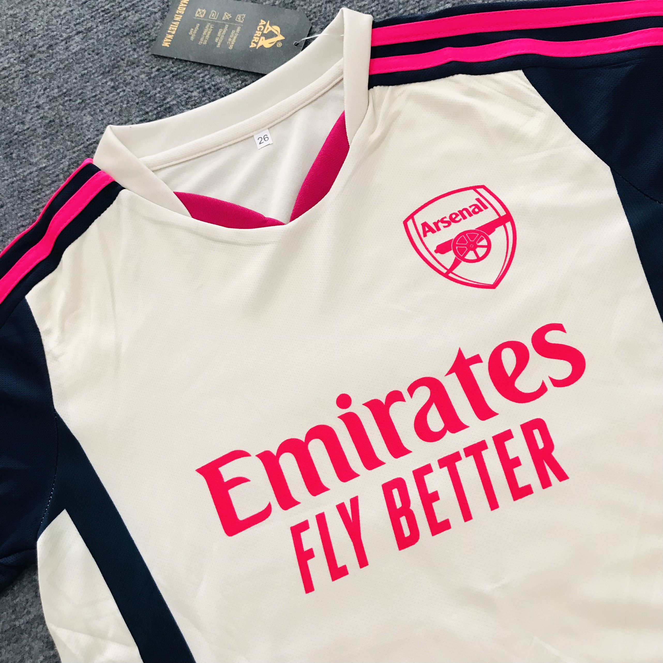Bộ bóng đá mè thái trẻ em Arsenal cao cấp mẫu mới