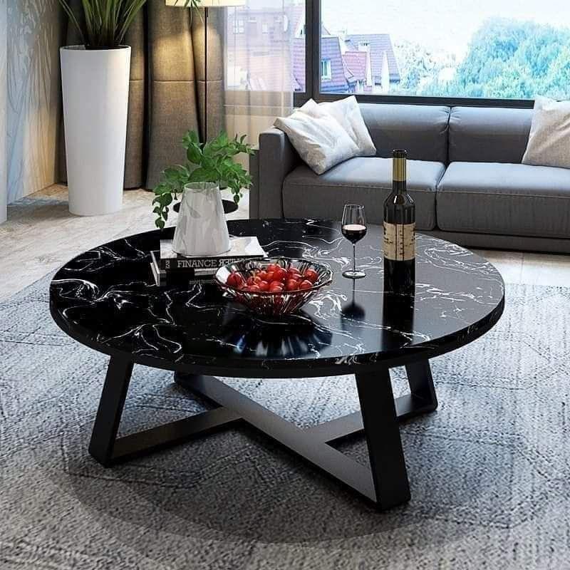 Bàn sofa Mặt Đá ceramic Chân Sắt Sơn Tĩnh Điện MS021