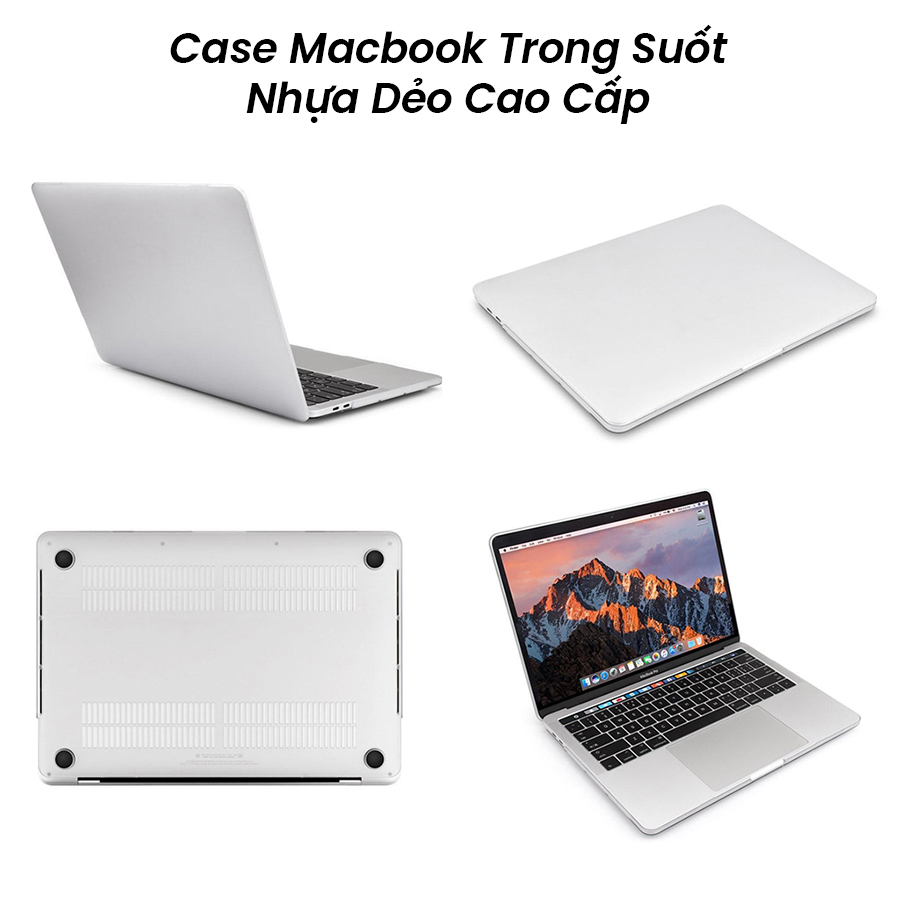 Ốp Cho Macbook - Case Macbook Trong Suốt Nhựa Dẻo Cao Cấp - Full Dòng