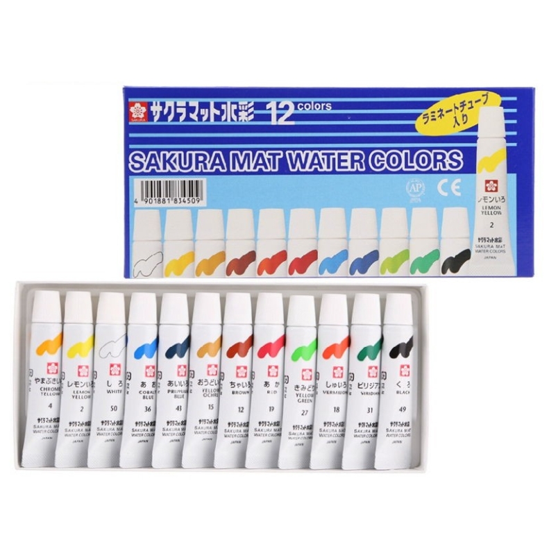 Màu Nước Sakura Mat Water Color 5ml 12 Màu