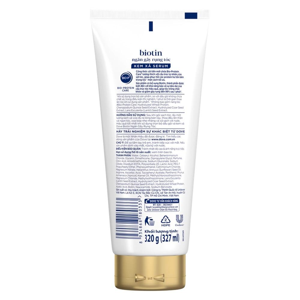 Kem Xả Serum Dove Biotin Ngăn Gãy Rụng Tóc 320g