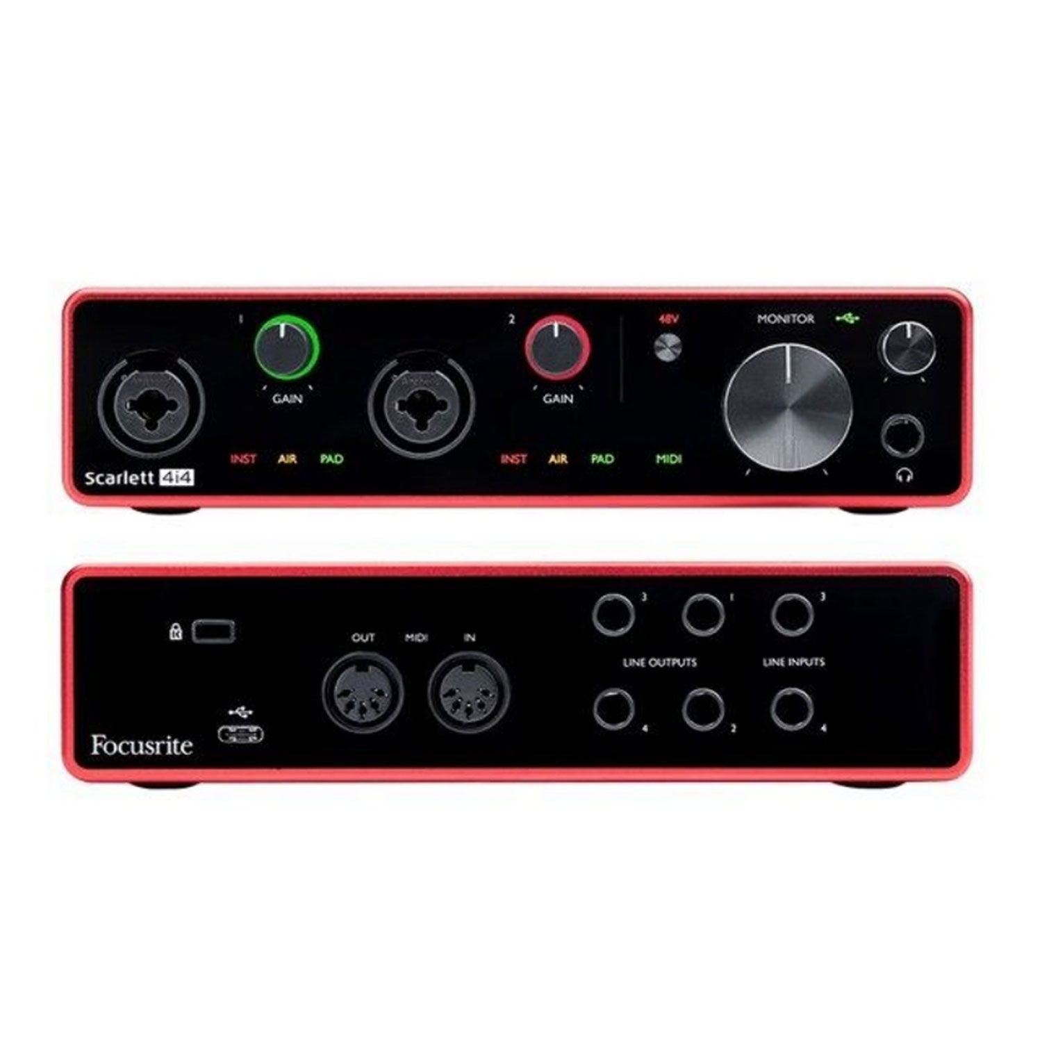 Focusrite Scarlett 4i4 Gen 3 Sound Card Âm Thanh Hàng Chính Hãng - Focus USB Audio Interface SoundCard  (3rd - Gen3) - Kèm Móng Gẩy DreamMaker