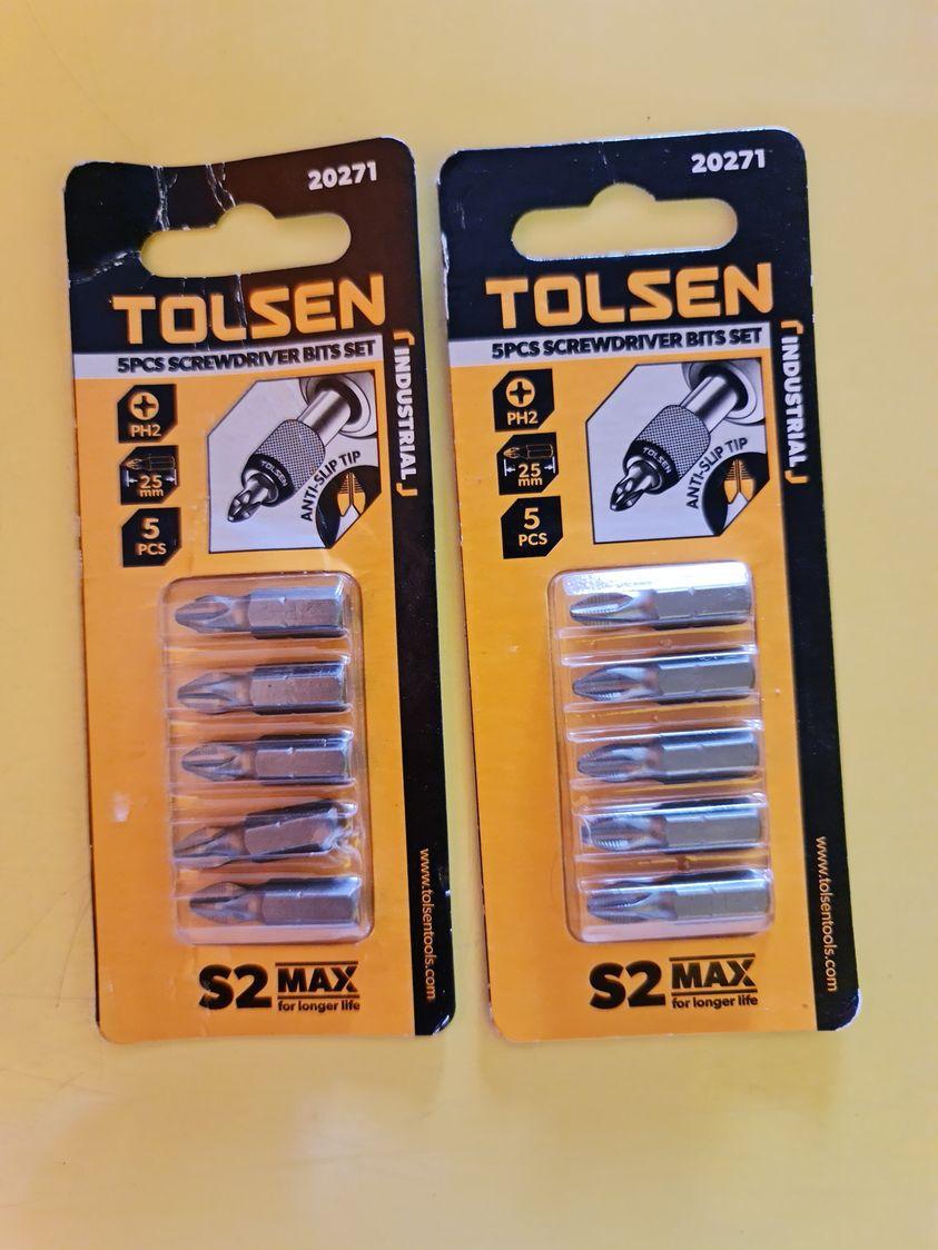 BỘ ĐẦU VÍT + 5 CÁI PH2 * 25MM  TOLSEN 20271 - HÀNG CHÍNH HÃNG