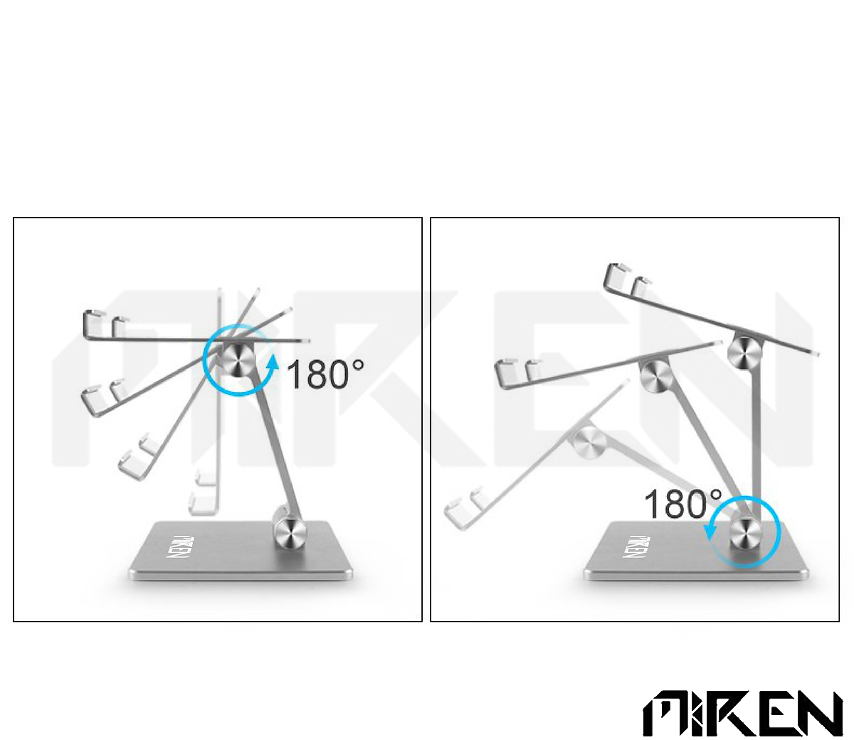 Giá Đỡ Máy Tính Bảng Ipad Chuyên Dụng Hợp Kim Nhôm Nguyên Khối - 2 Trục Điều Chỉnh Góc Độ - Gấp Gọn Tiện Lợi Hàng Chính Hãng