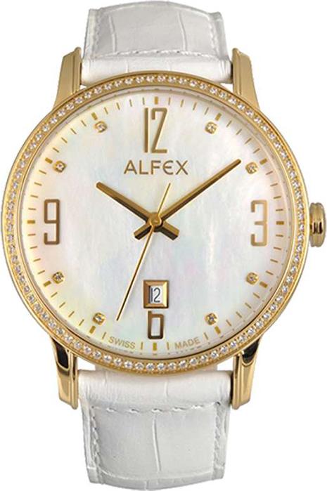 Đồng Hồ Nữ Dây Da Alfex Đính Swarovski 44mm