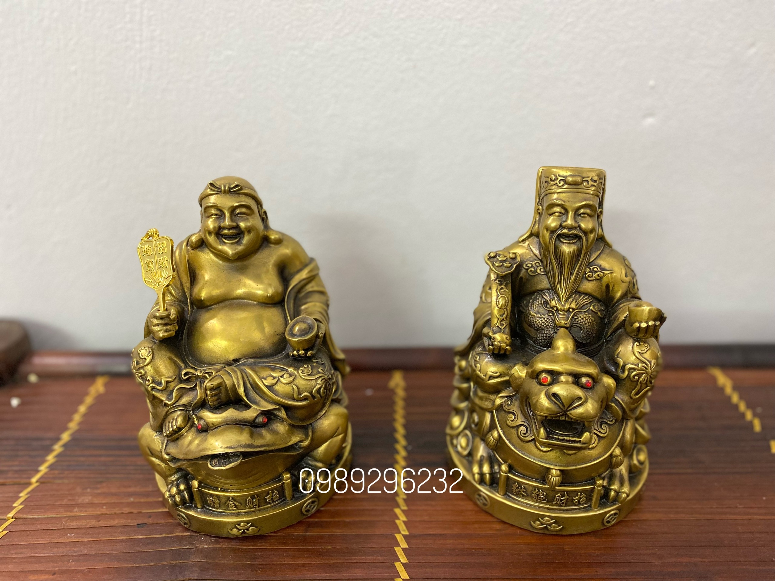 Bộ Tượng Ông Thần Tài Ông Địa bằng đồng