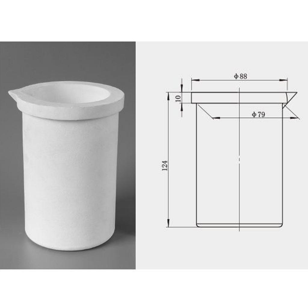 1kg + 3kg Quartz Silica Melting Crucible Bowls Dish Metal Gold Silver Refine