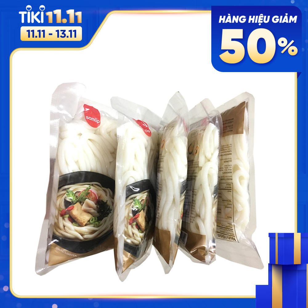 Bịch 1Kg Mỳ Udon Tươi Samlip Hàn Quốc (Gồm 5 Gói 200 Gram)