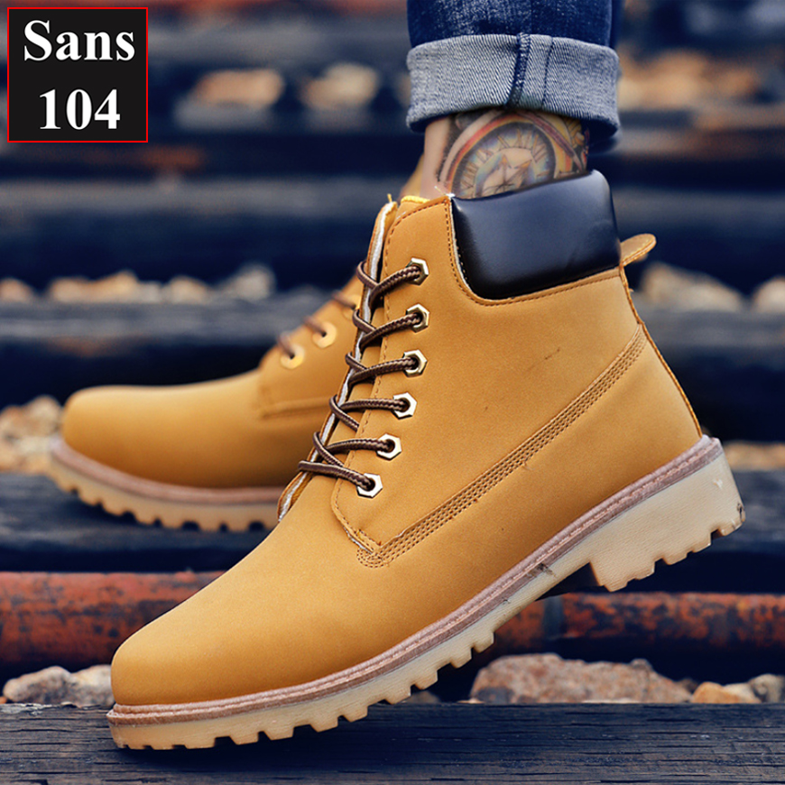 Boot nam martin Sans104 giầy cao cổ boost vàng đen nâu bigsize to 43 44 45 46 độn đế 6cm big size đẹp hàn quốc cao cấp