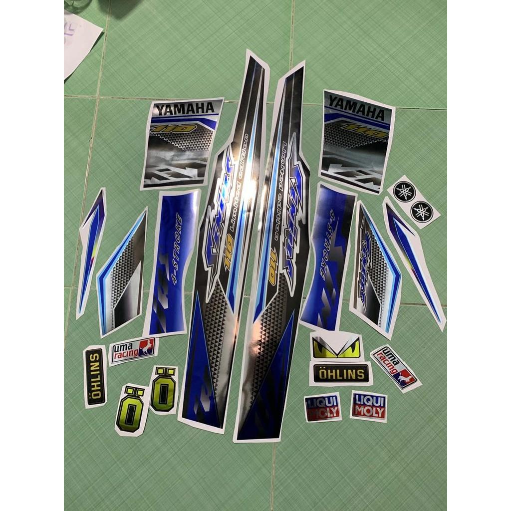 Tem sirius 110 xanh đen crom
