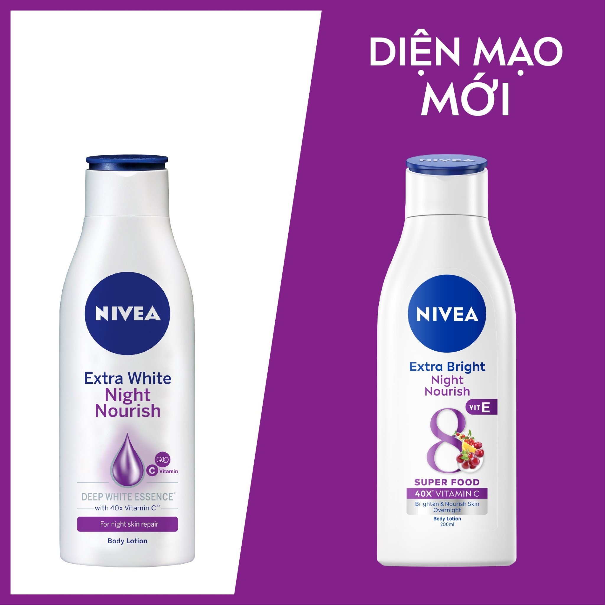 Sữa Dưỡng Thể NIVEA Extra White Night Nourish Ban Đêm Dưỡng Ẩm & Trắng Da - 88188