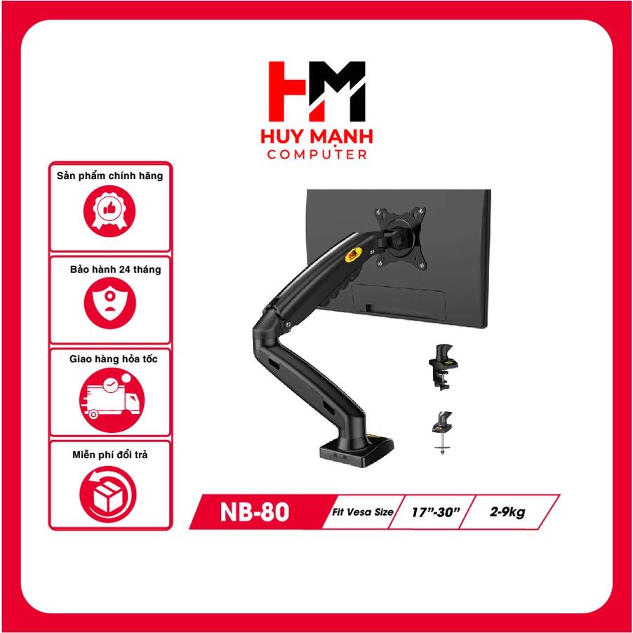 Giá treo màn hình NB F80 huy mạnh computer tay Arm 17 - 30 inch xoay 360 độ