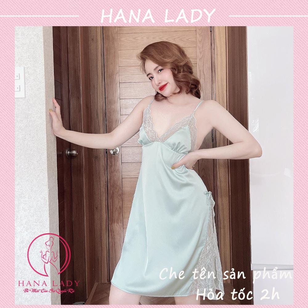 Váy ngủ lụa xẻ tà kèm choàng sáng chảnh VN496