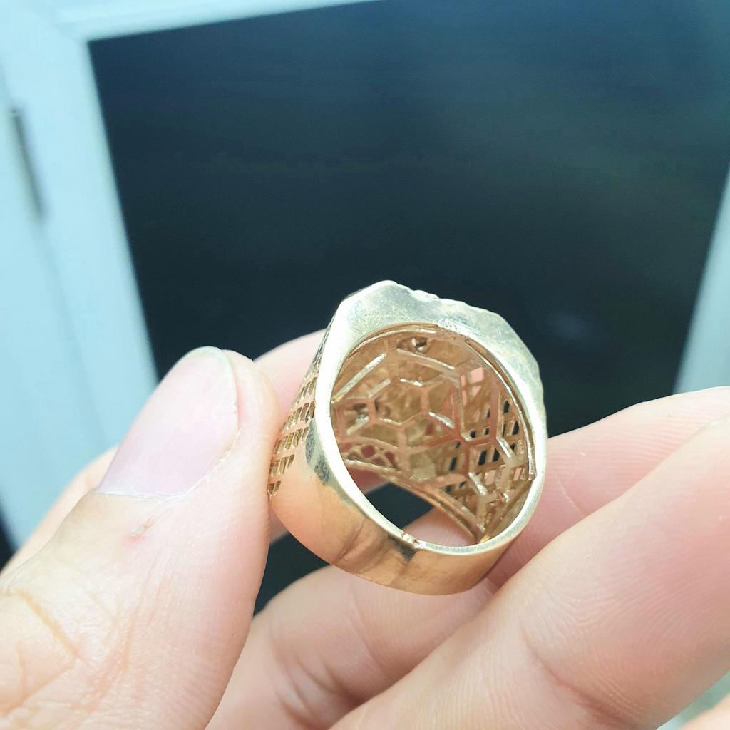 Nhẫn Nam Chữ Phúc Vàng Vonfram Cao Cấp- Dùng vĩnh cữu tắm rửa không kiêng