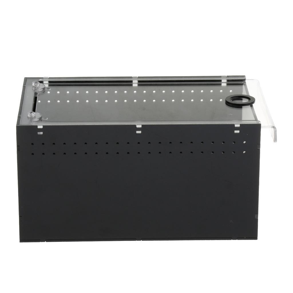 Reptile Acrylic Cage Breeding Habitat lizard Snake Amphibian Frog Spider Box 23
