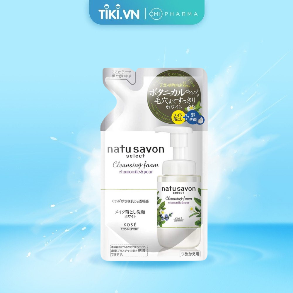 Sữa Rửa Mặt Tạo Bọt Softymo Nhật Bản Natu Savon Hương Hoa Cúc Và Lê