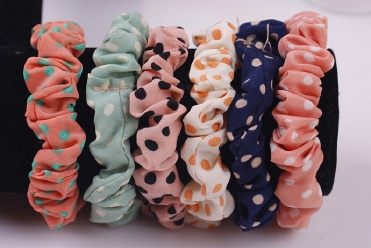 COMBO 5 DÂY CỘT TÓC SCRUNCHIES - NHIỀU MÀU