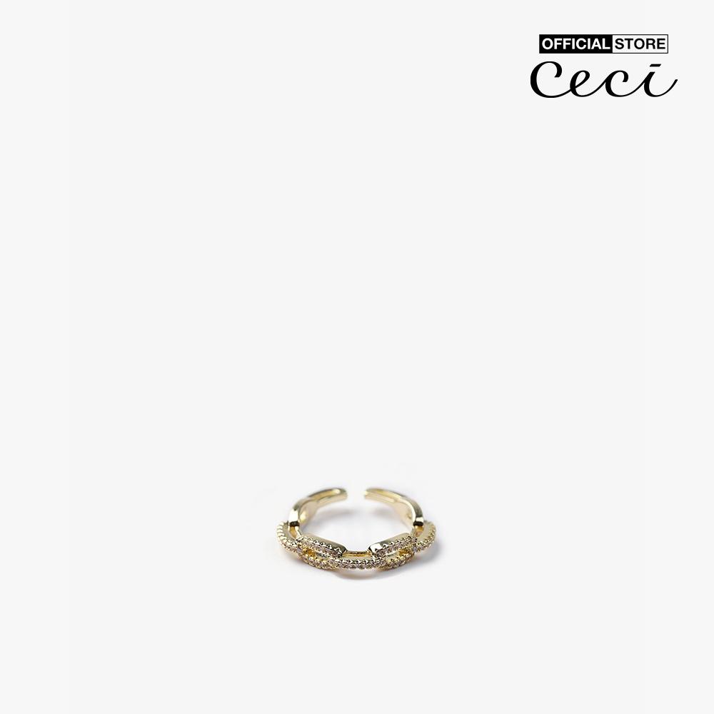 CECI - Nhẫn nữ đính đá dạng hở độc đáo CC2-01000096-27
