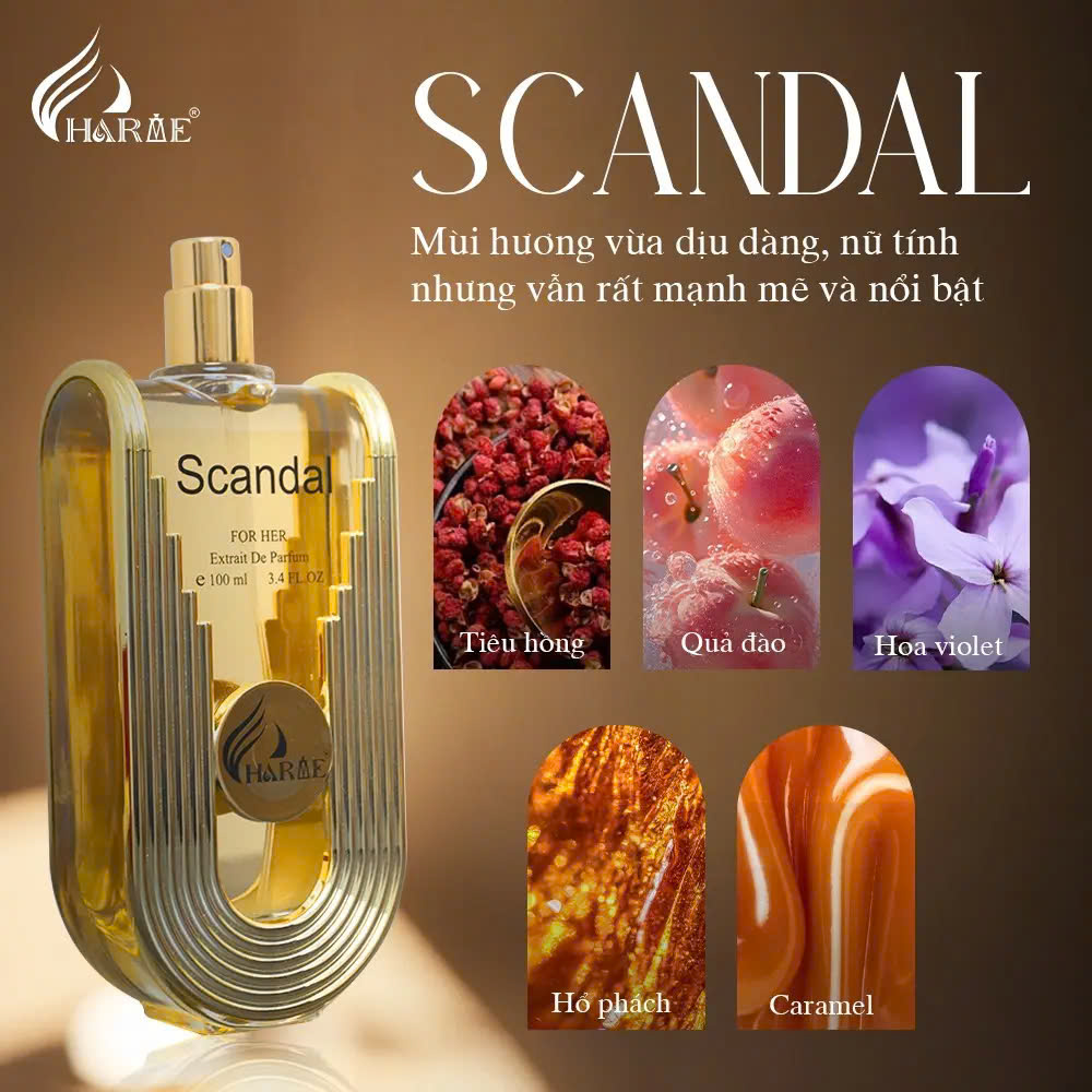 Nước hoa nữ sang trọng, Charme Scandal New Version 100ml, quyến rũ, sang trọng, lưu hương nồng nàn