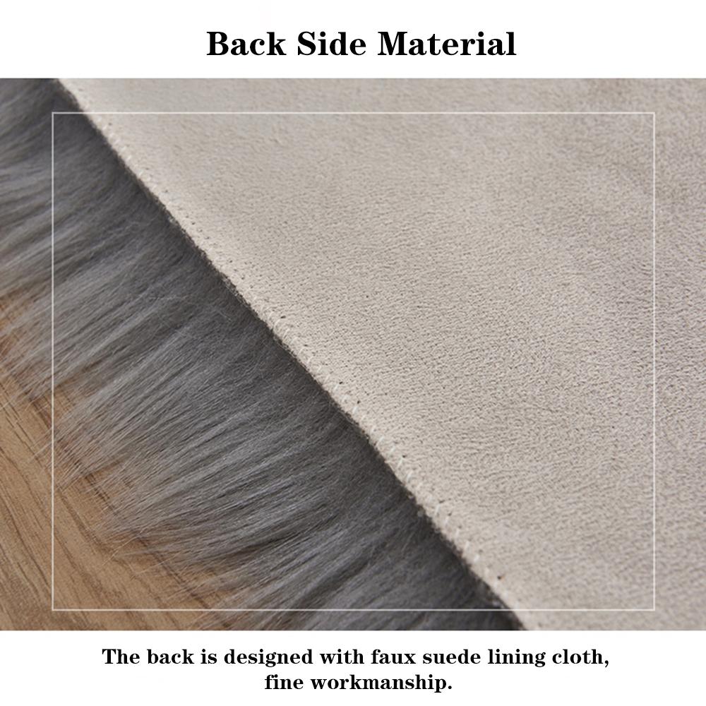 Thảm trải sàn làm từ chất liệu len giả cao cấp,mịn, siêu mềm và thoải mái, Thiết kế đáy chống trượt