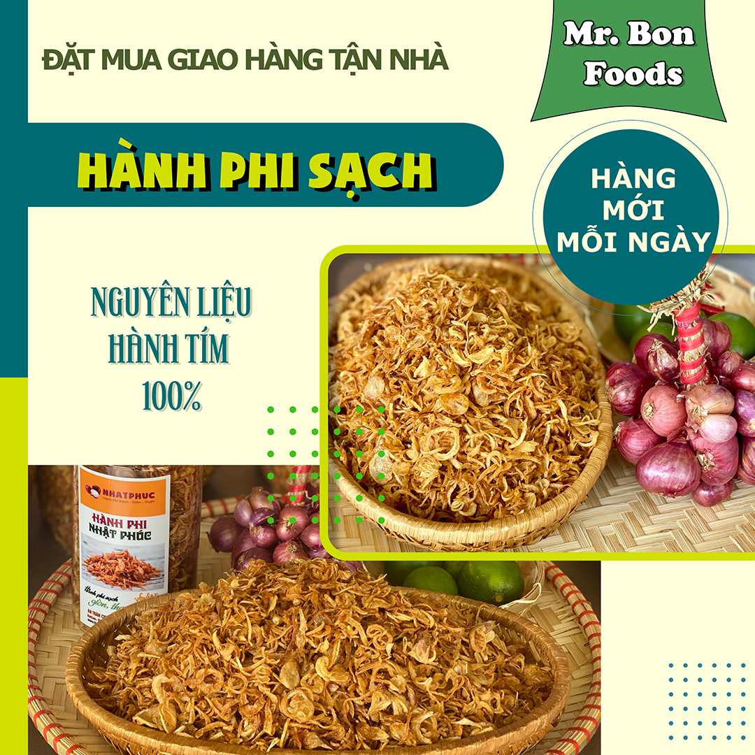 Hành Phi Sạch Ông Bốn - Thơm, Giòn, Nguyên Chất 100% (100g)