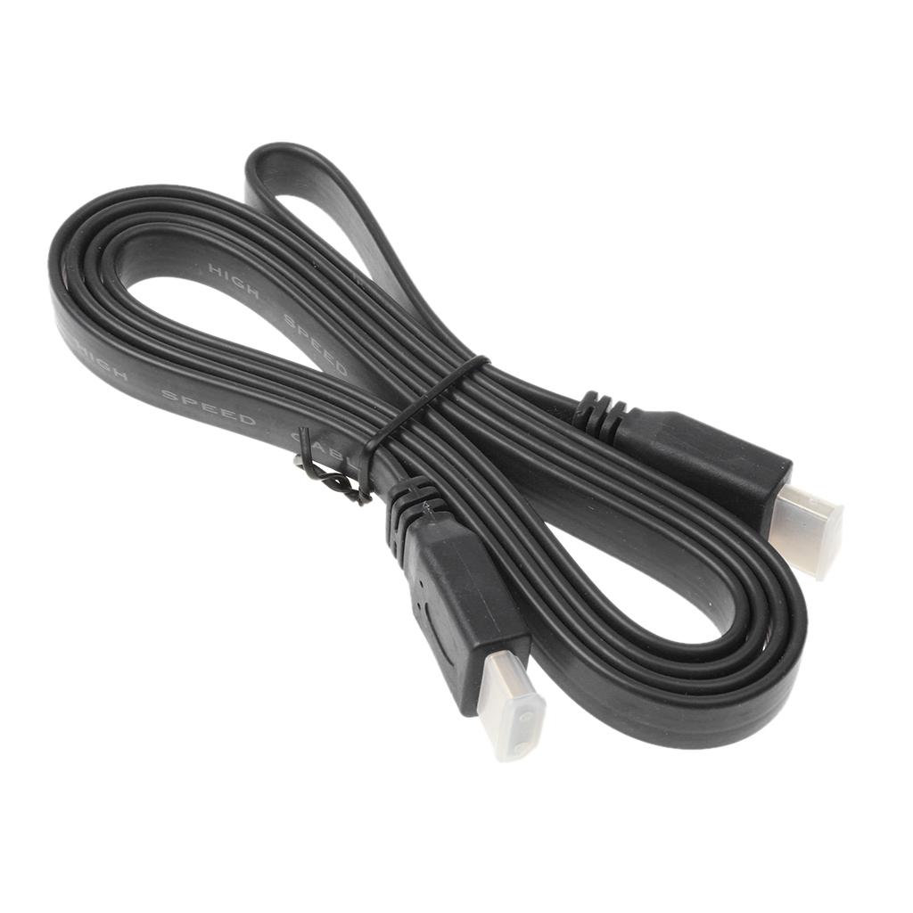 1.5m Flat HDTV Media Cable Lead High Speed Video Cable 1080p 3D HDTV