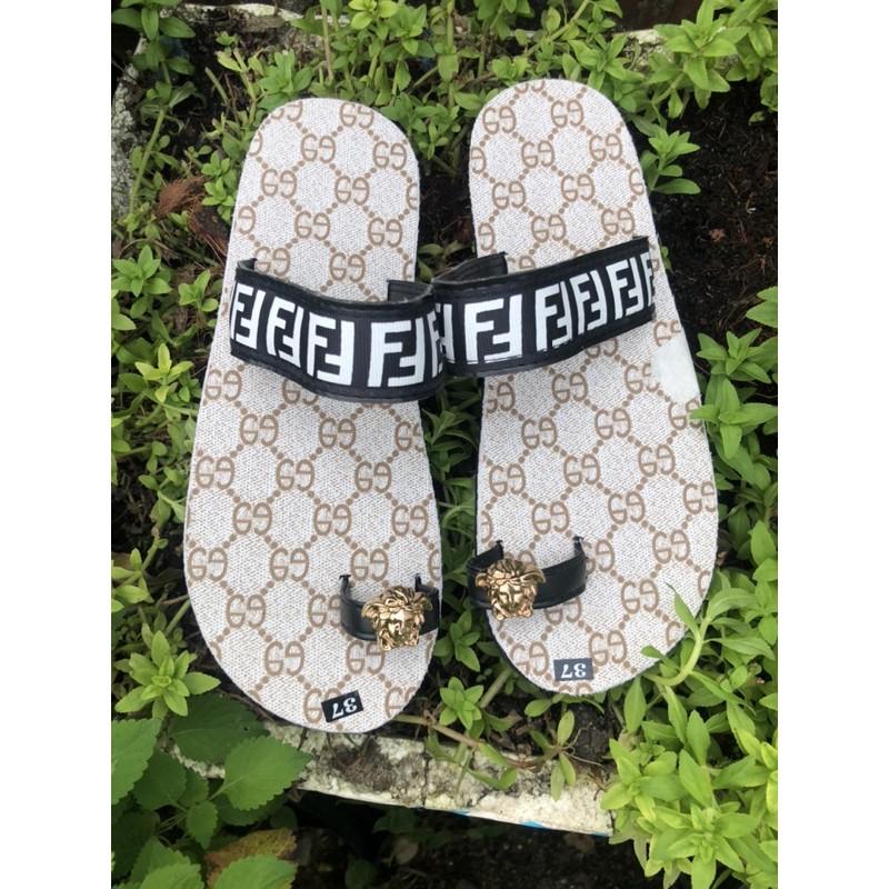 dép sỏ ngón nữ sandal đồng nai ( đế trắng quai FF đỏ không hậu ) size từ 35 nữ đến 39 nữ size khác nhắn tin để chọn thêm