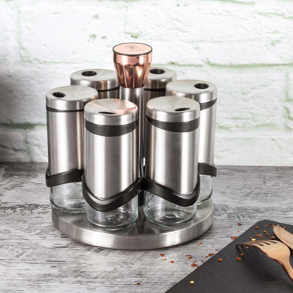Set 6 Lọ Đựng Gia Vị Berlinger Haus, Chất Liệu Thép Không Gỉ, Dung Tích 120ml, Nhập Đức