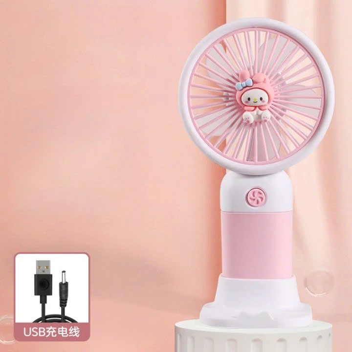 Quạt Mini Để Bàn, Quạt Tích Điện Sạc USB - Quạt Cầm Tay Tốc Độ, Điều Chỉnh Hướng Gió Xoay 360 Độ, Kiểu Dáng Sang Trọng , Không Gây Ồn, Pin Sạc - Giao Màu Ngẫu Nhiên - Hàng Nhập Khẩu