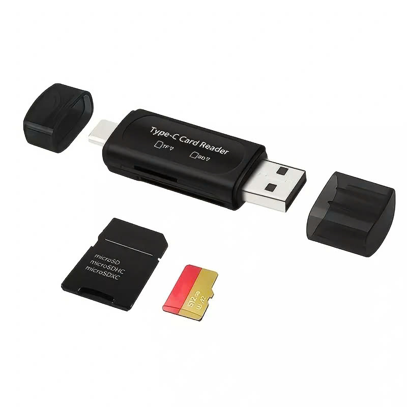 Đầu đọc thẻ nhớ TYPE C + USB sang TF + SD - Hàng Nhập Khẩu