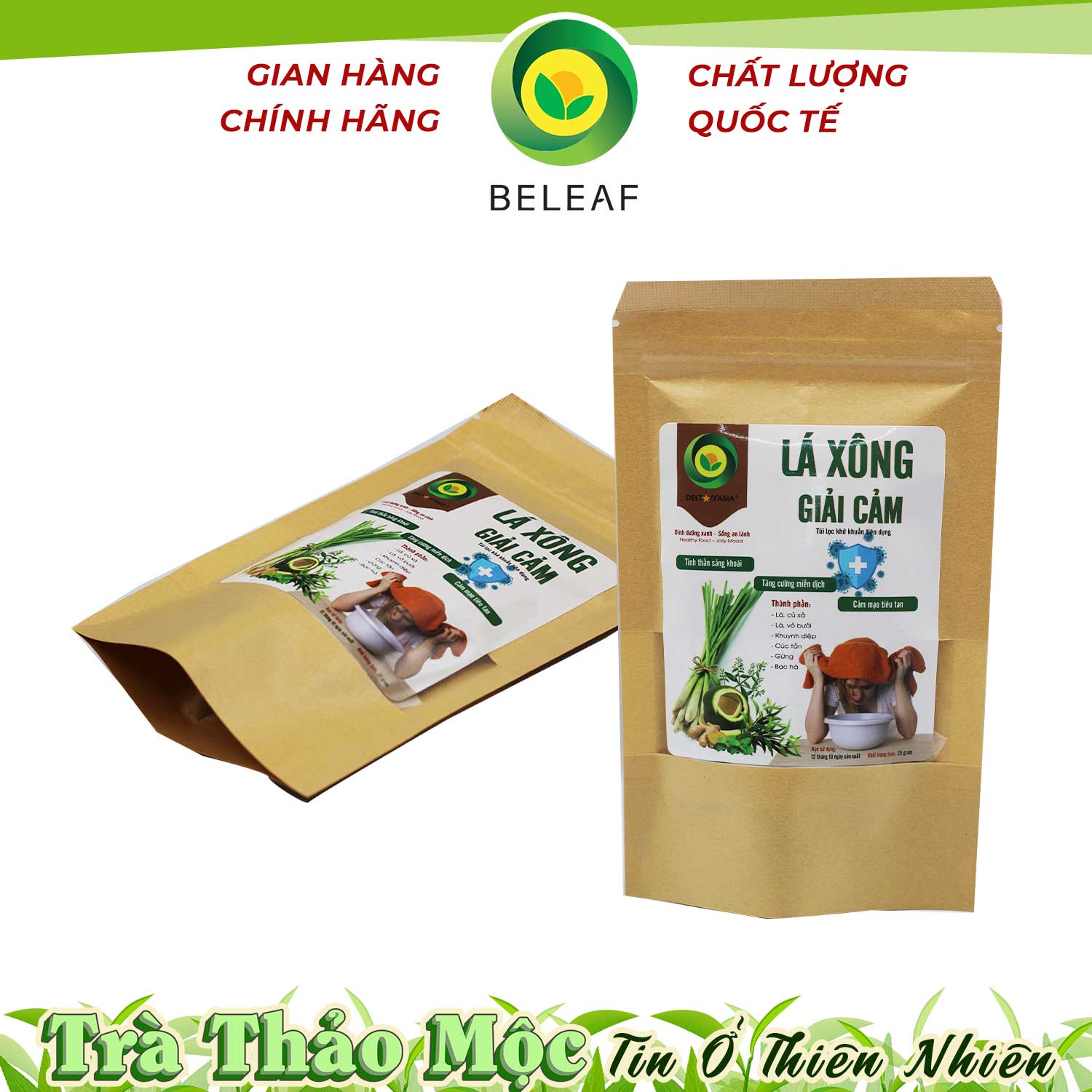 Lá Xông Giải Cảm – Gói Xông Giải Cảm Tiện Lợi Beleaf