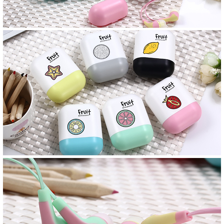 Tai nghe nhét tai Fruit Reet MC125 có hộp SIÊU Cute -Hàng chính hãng