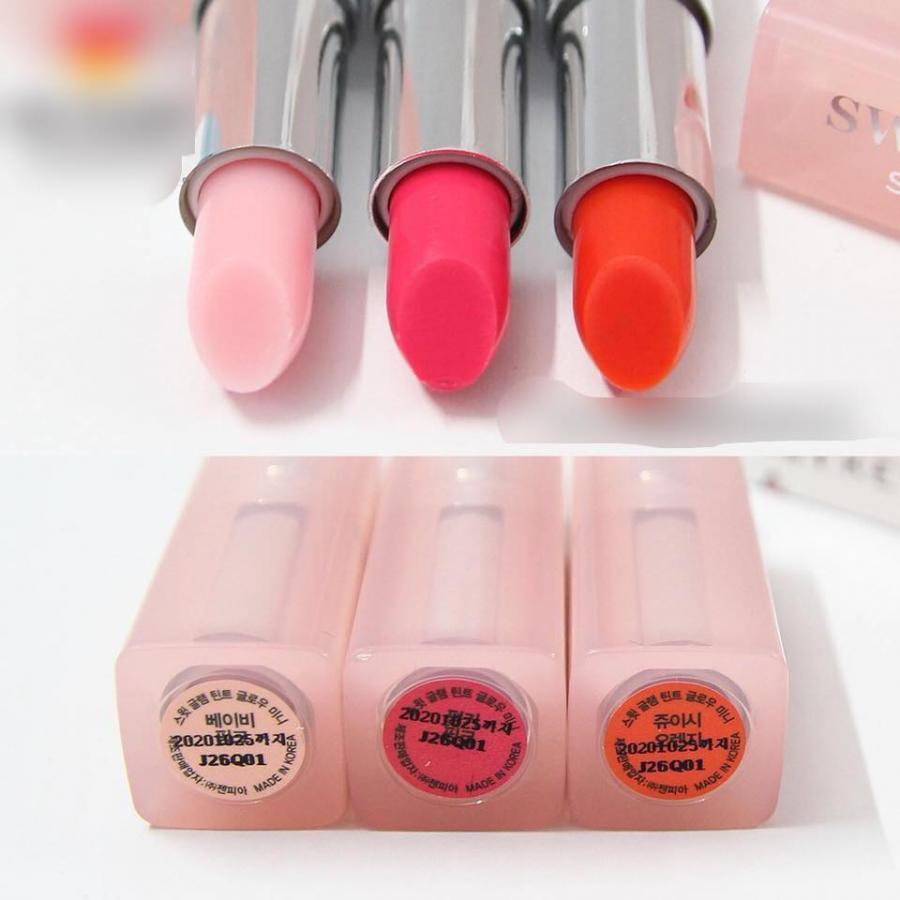 Set 3 son dưỡng môi có màu mini Secret Key Sweet Glam Tint Glow - Mini Kit (Baby Pink, Juicy Orange, Punky Pink)