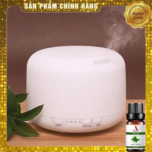 Máy xông tinh dầu - Máy phun sương khuếch tán tinh dầu TRỤ TRÒN cho phòng ngủ dung tích 850ml