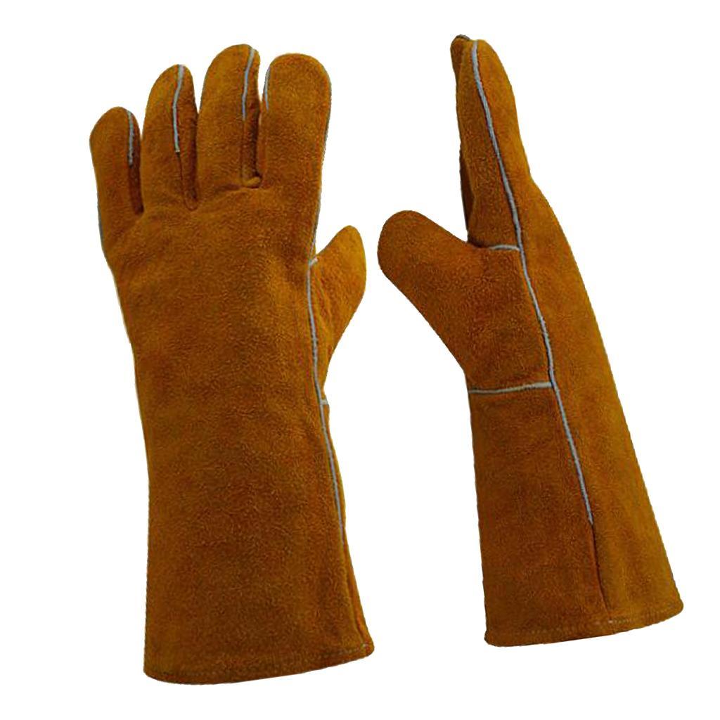 Protective Gloves Welding Gear Welder Gloves Protecting Hand Safety Brown