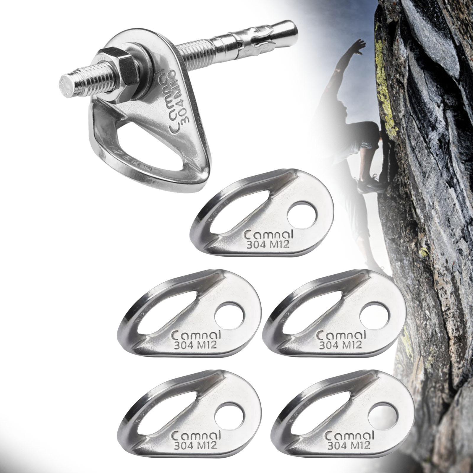 Climbing Anchor Point Nail Hanger Piton Bolt Hanger Heavy Duty 30kN Expansion Nail Bolt Hanger for Engineering Travel Outdoor Belay Camping