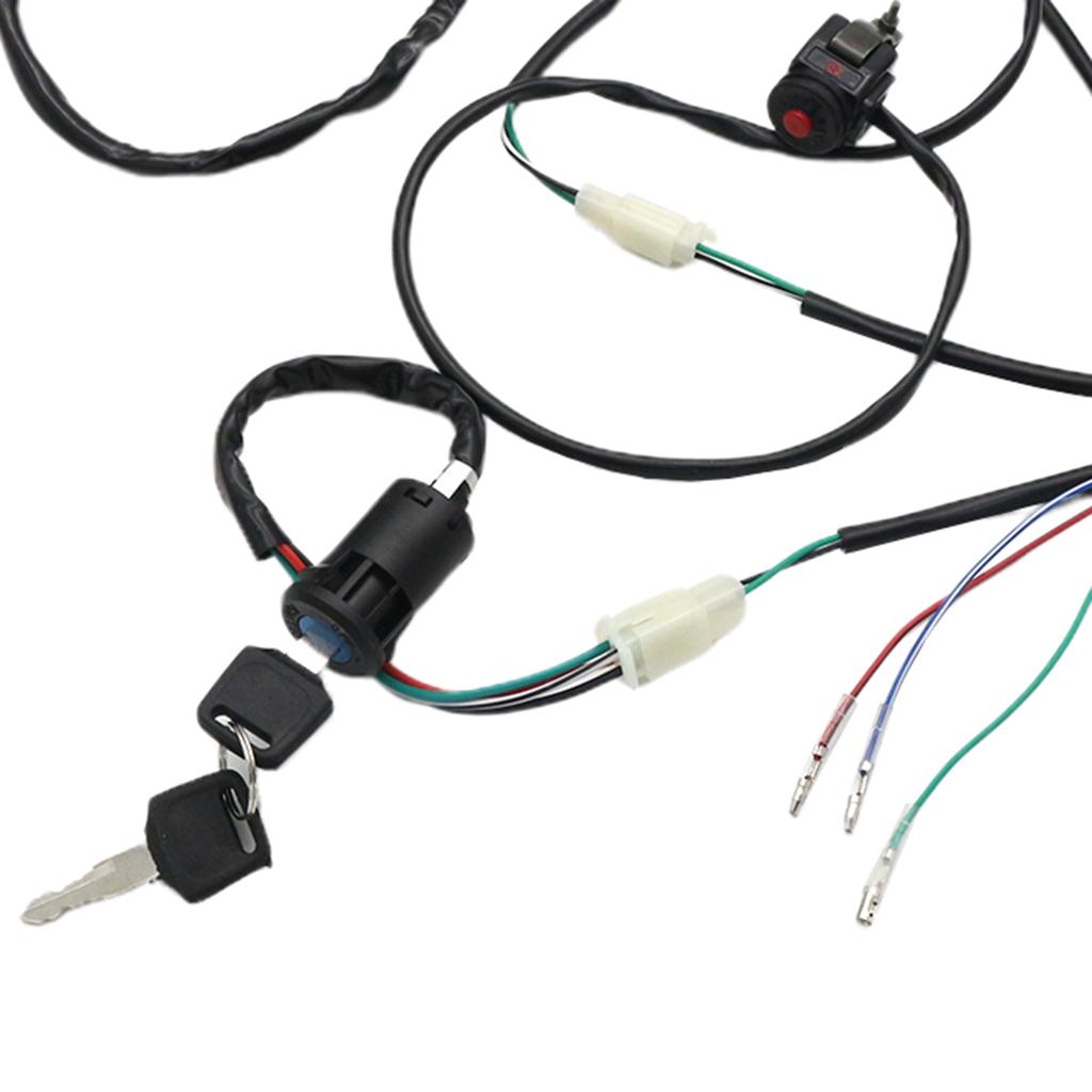 Wiring Loom Harness Kill Switch Ignition Coil CDI For 50cc-160cc Dirt Bike ATV