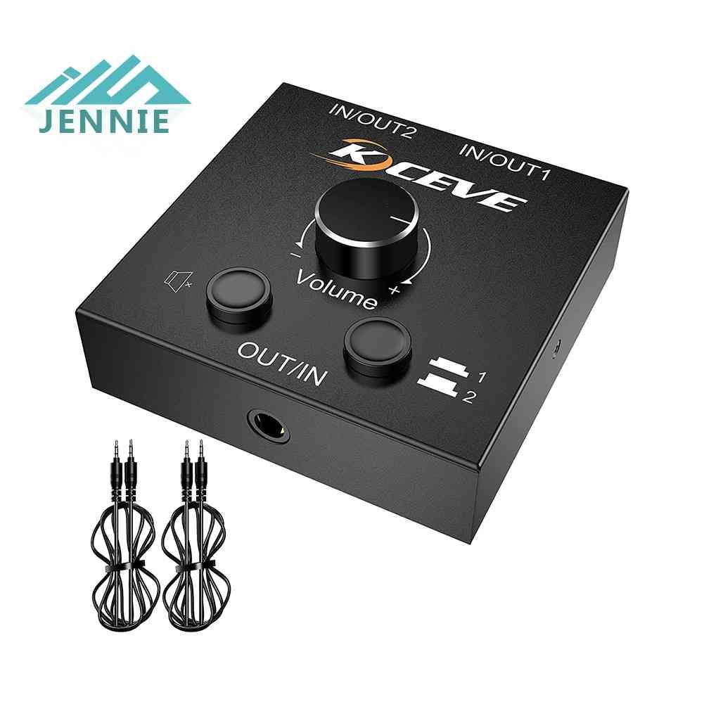 Bộ Chuyển Đổi Âm Thanh Nổi 2x1 / 1x2 3.5mm H1 Chất Lượng Cao